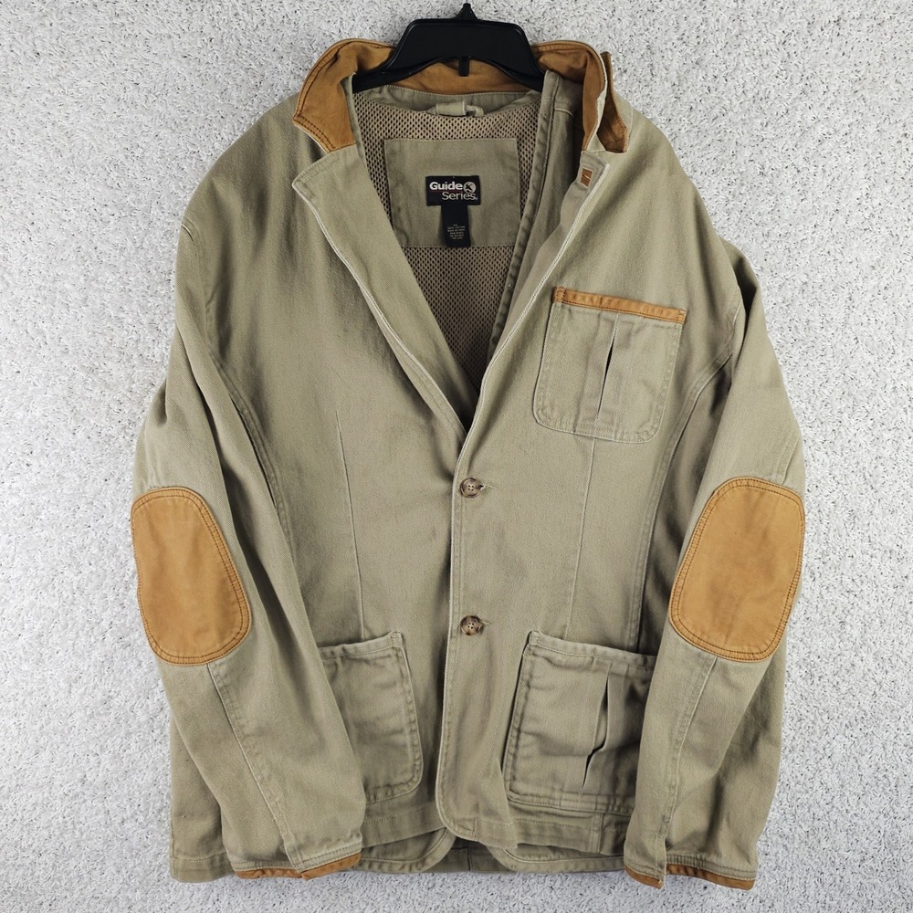 Guide Series 2 In 1 Reversible Jacket Vest Field‎ Chore Leather Elbow Patches XL